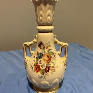 Royal Crown Ceramic Floral White China Decorative Flower Vase
